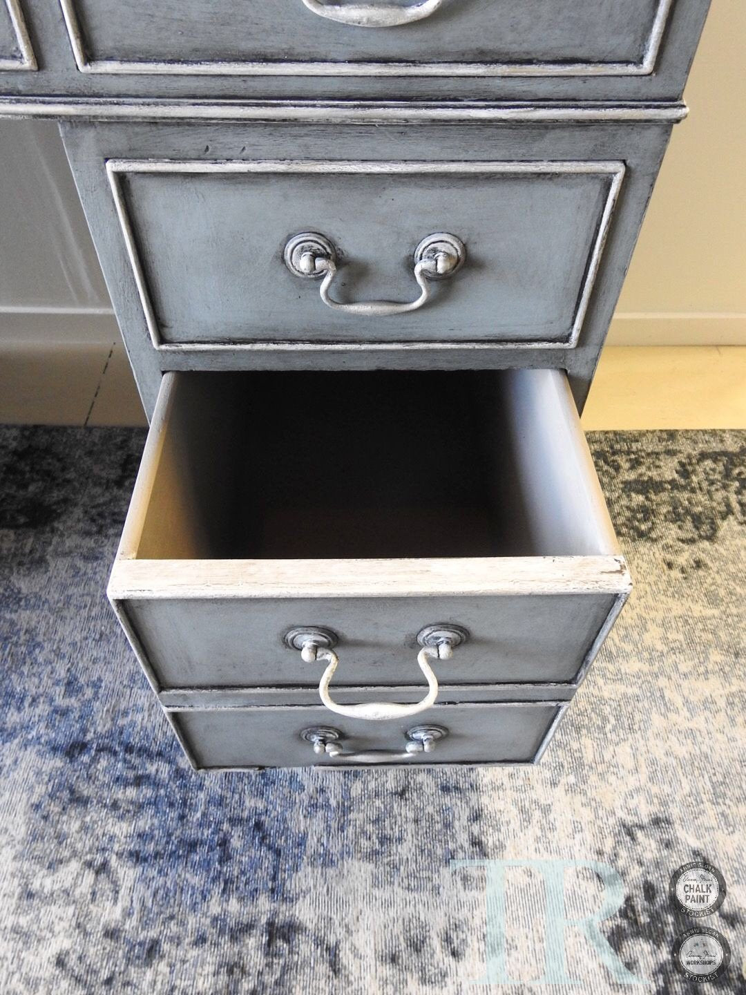 Not For Sale - Shelly: Hand painted partners desk