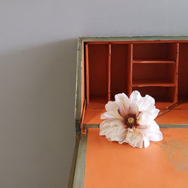 Not For Sale - Briar:  Hand painted and aged drop front desk in Solid Oak