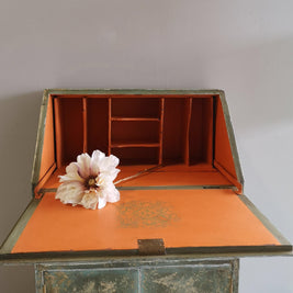 Not For Sale - Briar:  Hand painted and aged drop front desk in Solid Oak