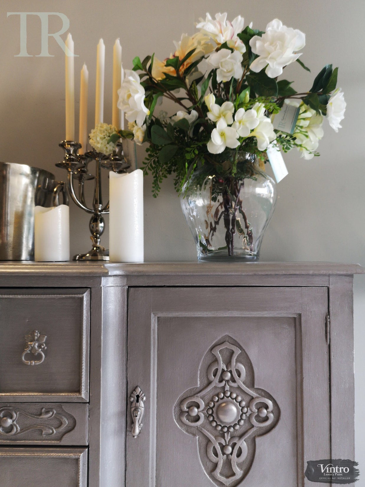 Not For Sale - Cassandra Hand painted Antique Sideboard