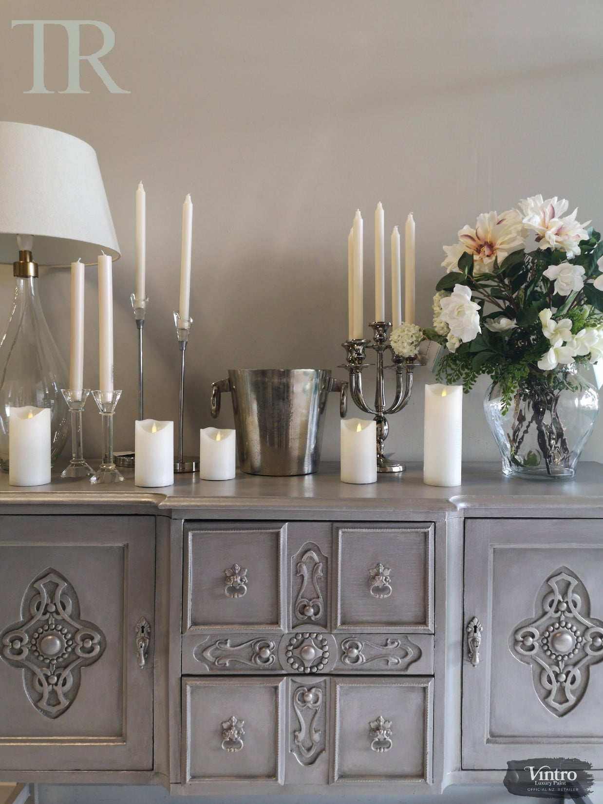 Not For Sale - Cassandra Hand painted Antique Sideboard