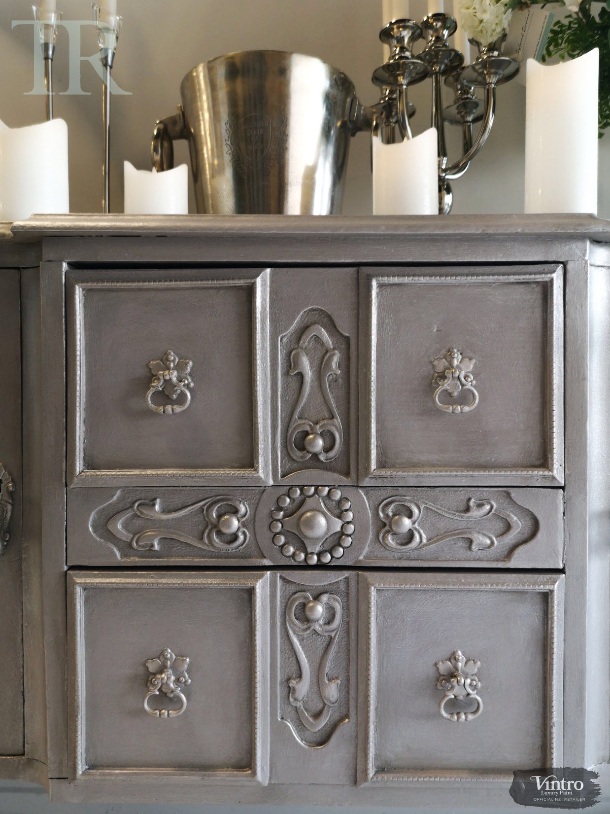 Not For Sale - Cassandra Hand painted Antique Sideboard