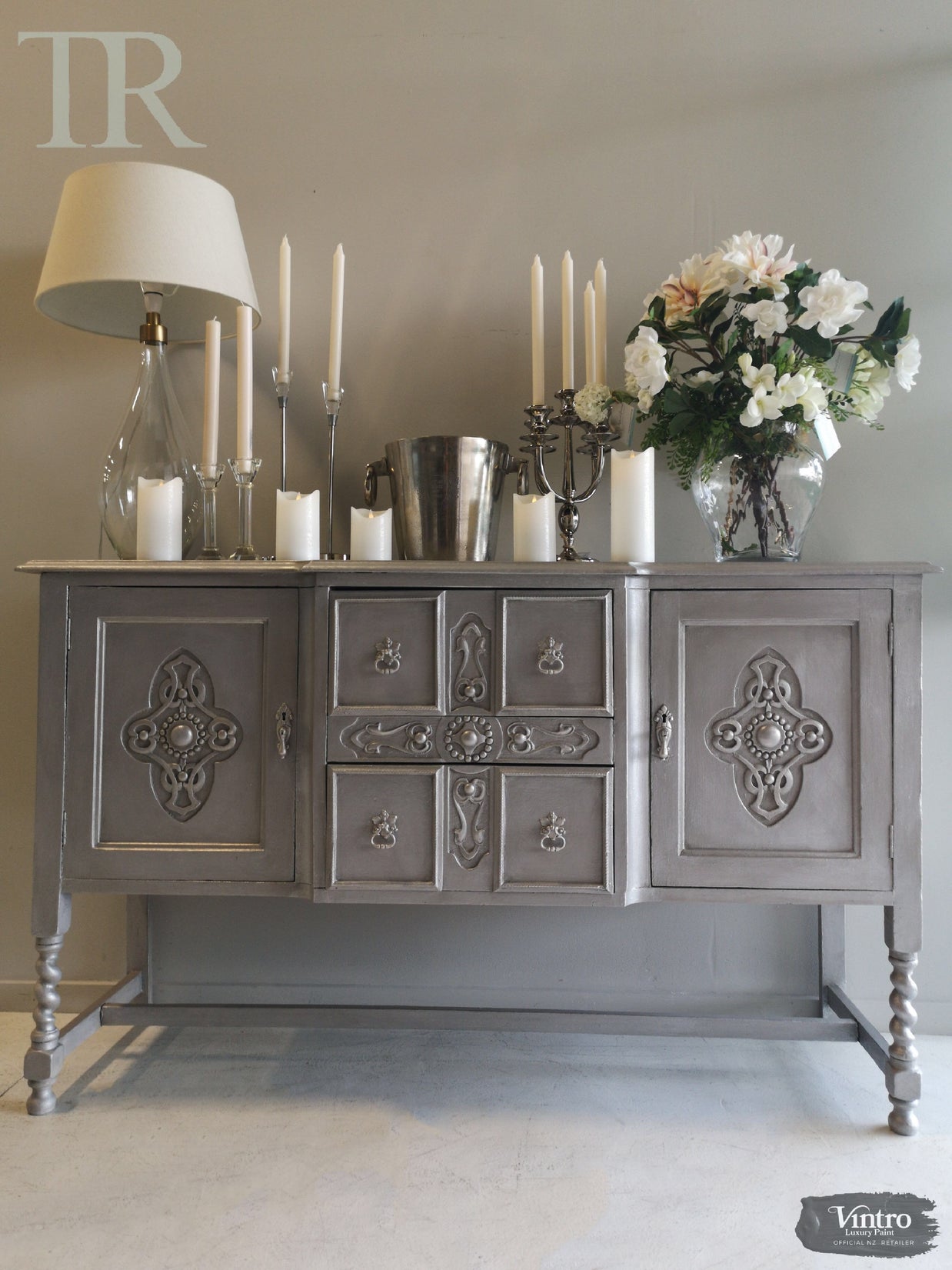 Not For Sale - Cassandra Hand painted Antique Sideboard