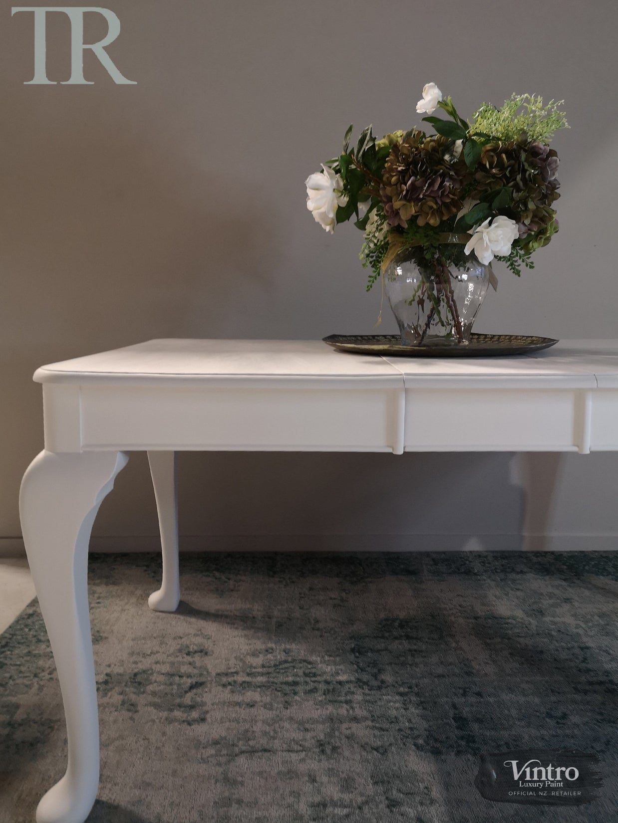 Not For Sale - Commissioned Dining Table in Vintro No Seal White