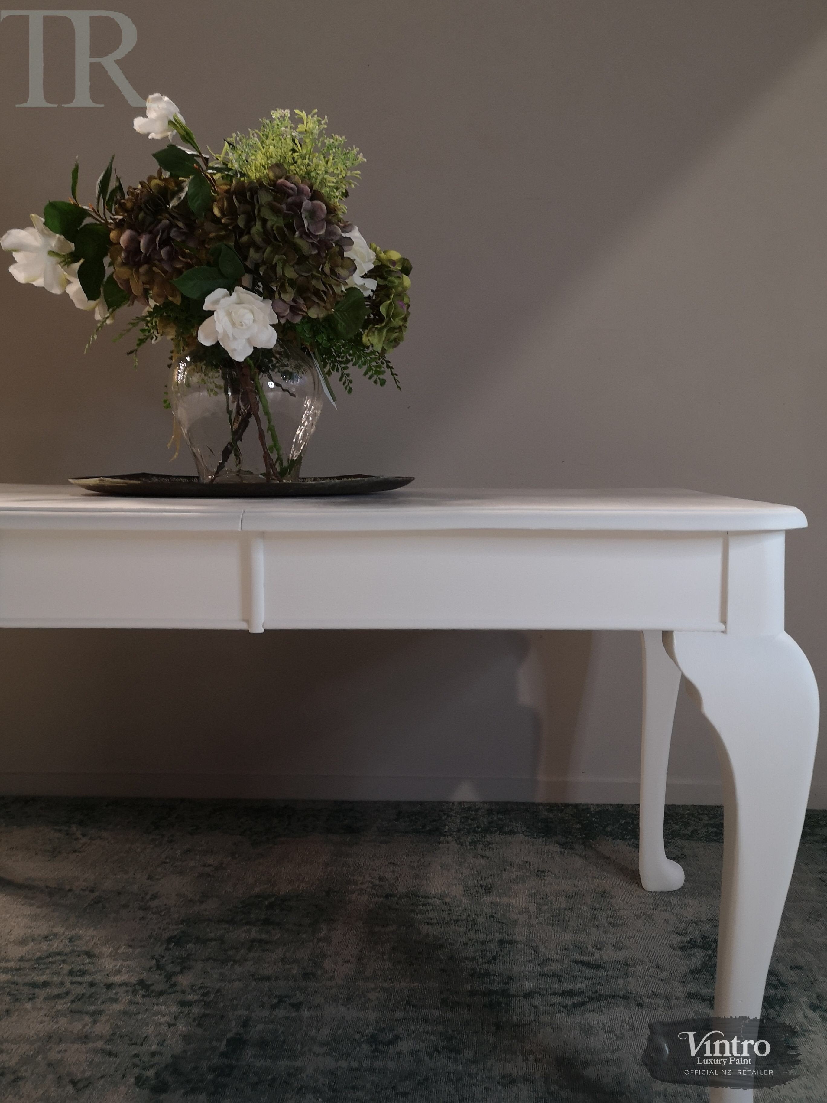 Not For Sale - Commissioned Dining Table in Vintro No Seal White