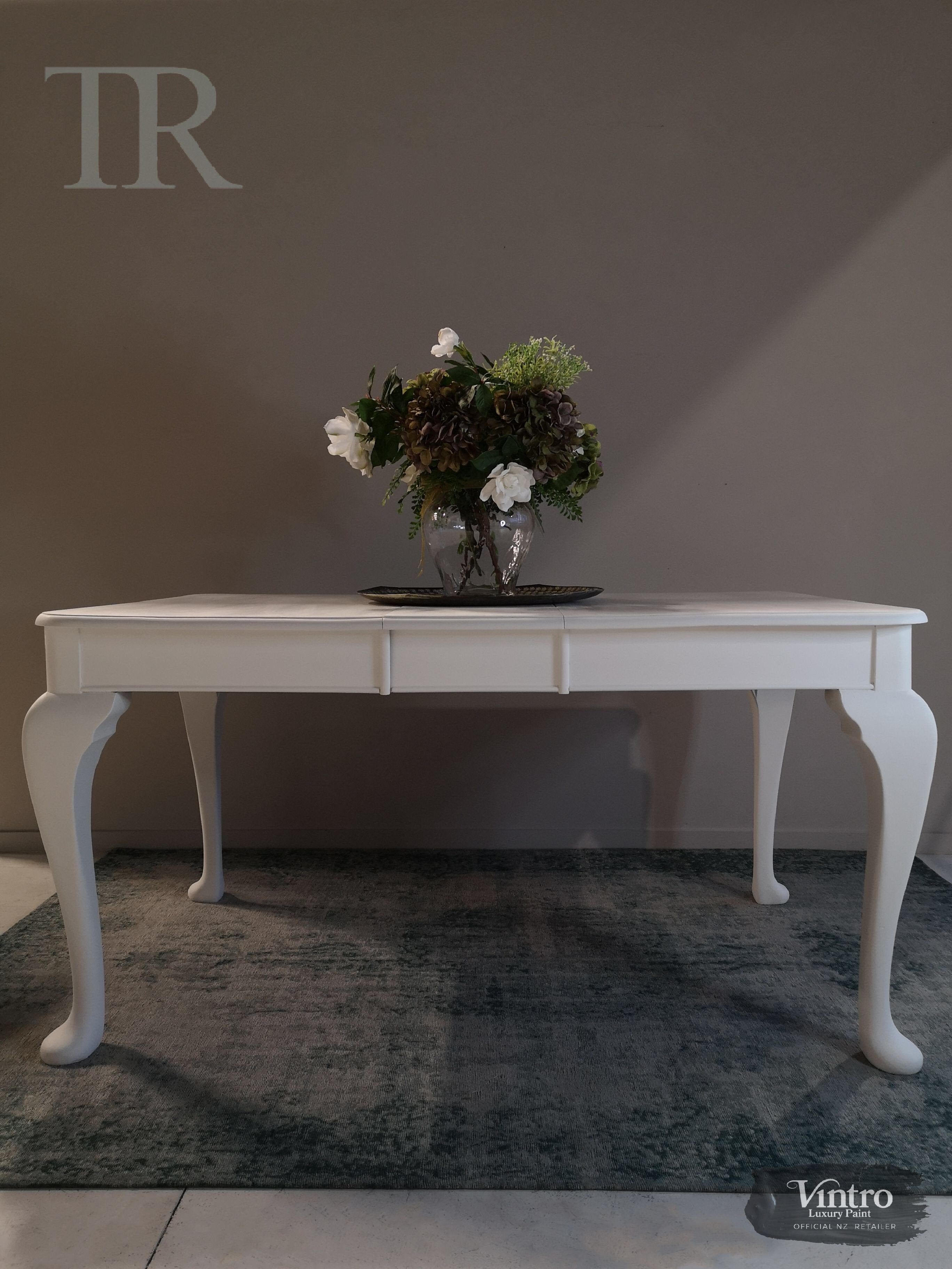 Not For Sale - Commissioned Dining Table in Vintro No Seal White