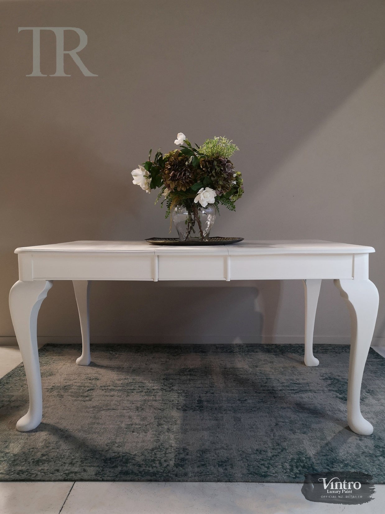 Not For Sale - Commissioned Dining Table in Vintro No Seal White