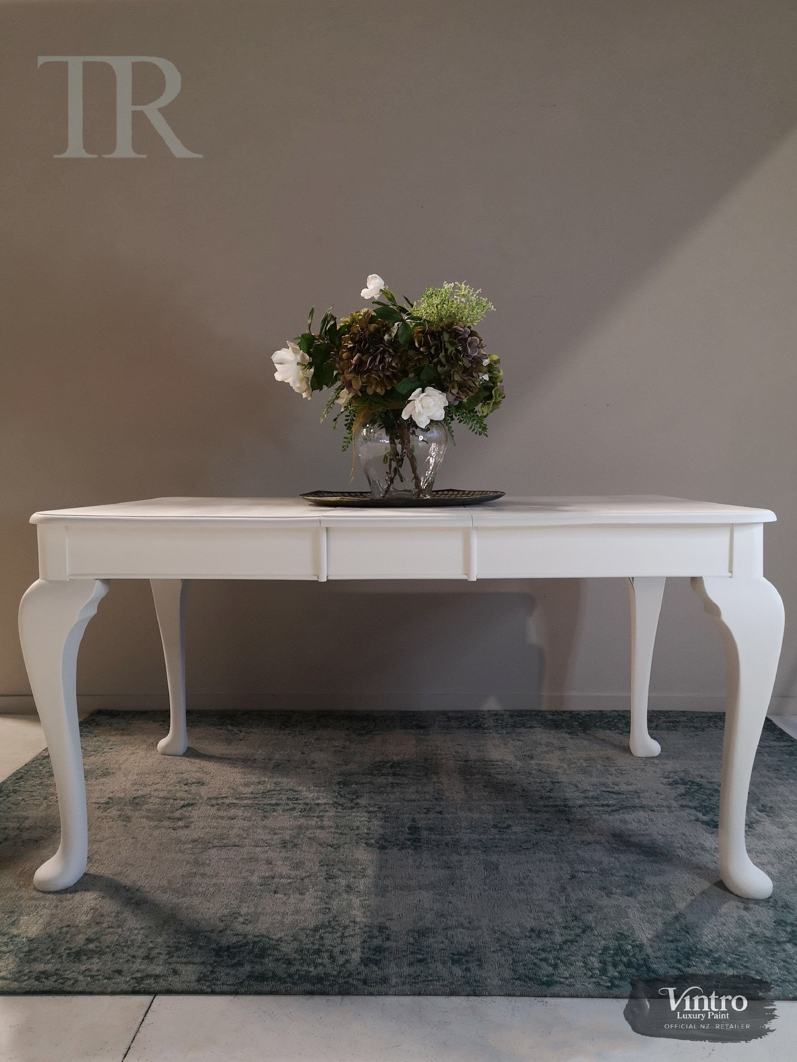Not For Sale - Commissioned Dining Table in Vintro No Seal White