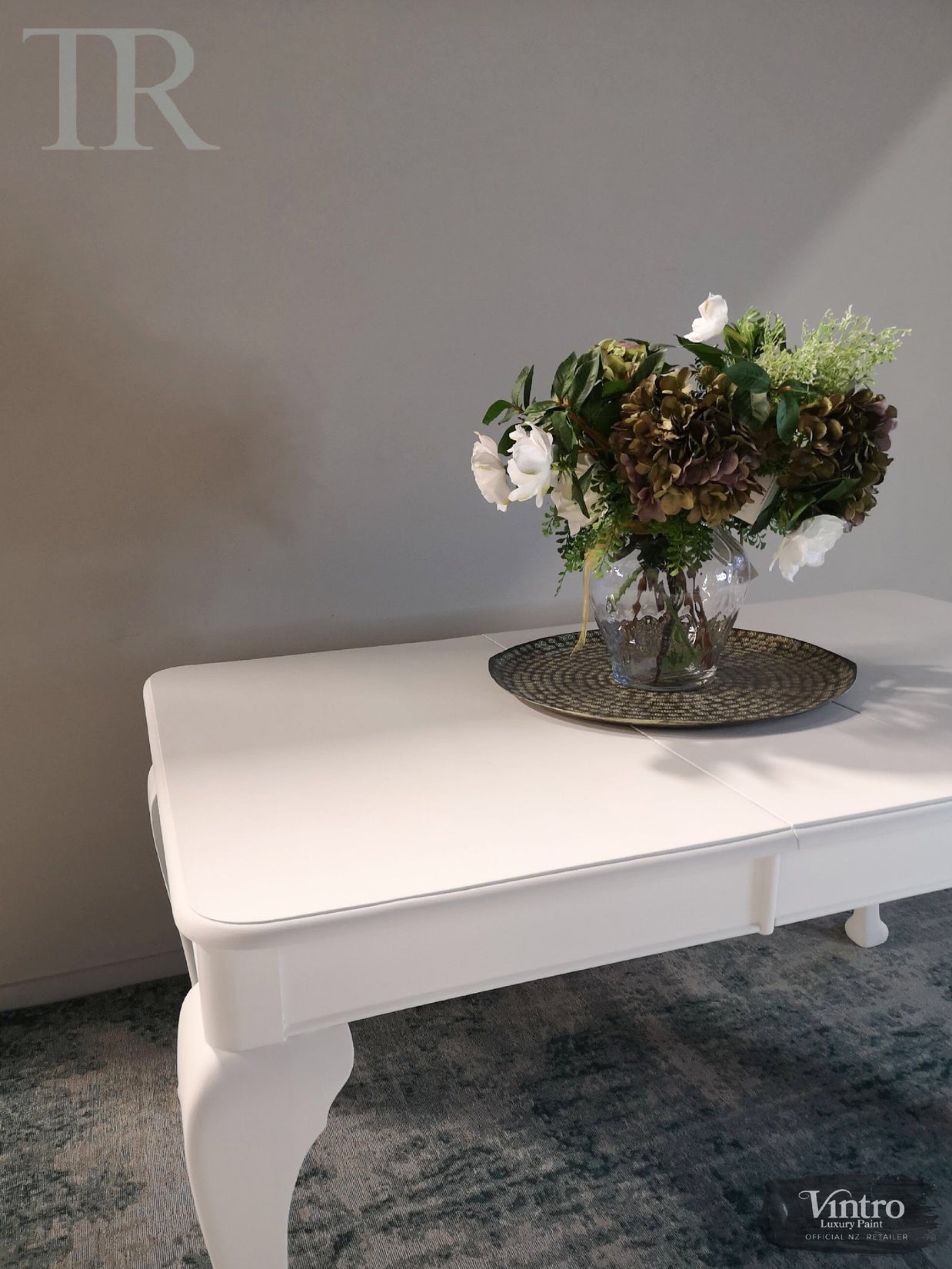 Not For Sale - Commissioned Dining Table in Vintro No Seal White