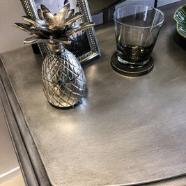 Not For Sale - Khloe : Aged brushed silver dressing table