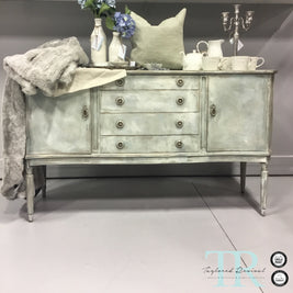 Not For Sale - Antoinette: Hand painted curved front sideboard