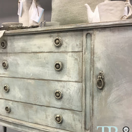 Not For Sale - Antoinette: Hand painted curved front sideboard