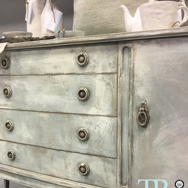 Not For Sale - Antoinette: Hand painted curved front sideboard