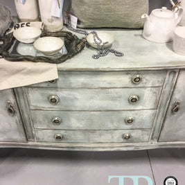 Not For Sale - Antoinette: Hand painted curved front sideboard