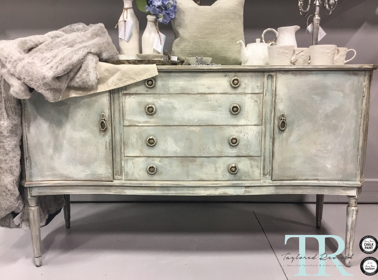 Not For Sale - Antoinette: Hand painted curved front sideboard