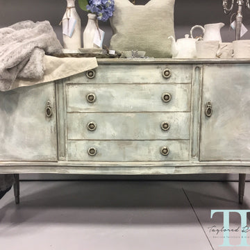 Not For Sale - Antoinette: Hand painted curved front sideboard