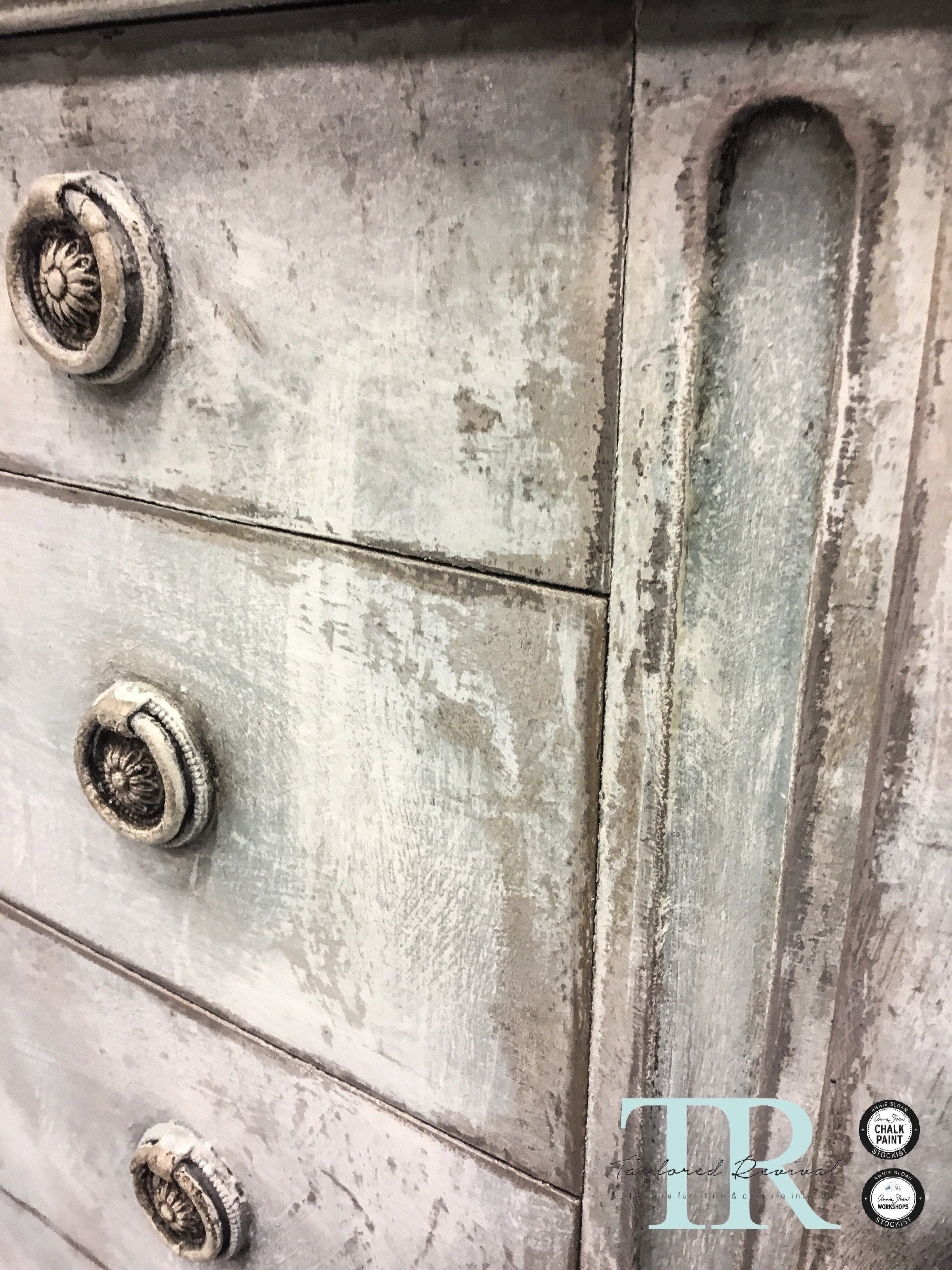 Not For Sale - Antoinette: Hand painted curved front sideboard
