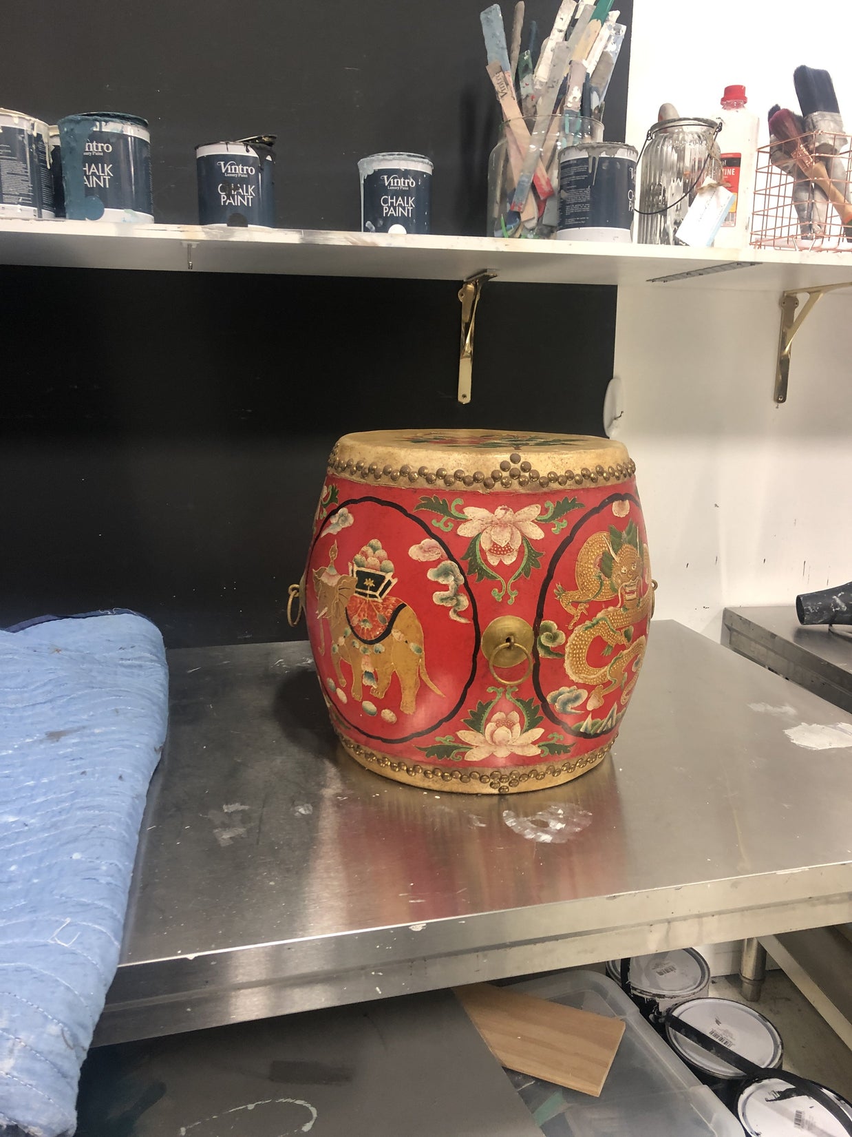 Not For Sale - Commissioned Table and Drum