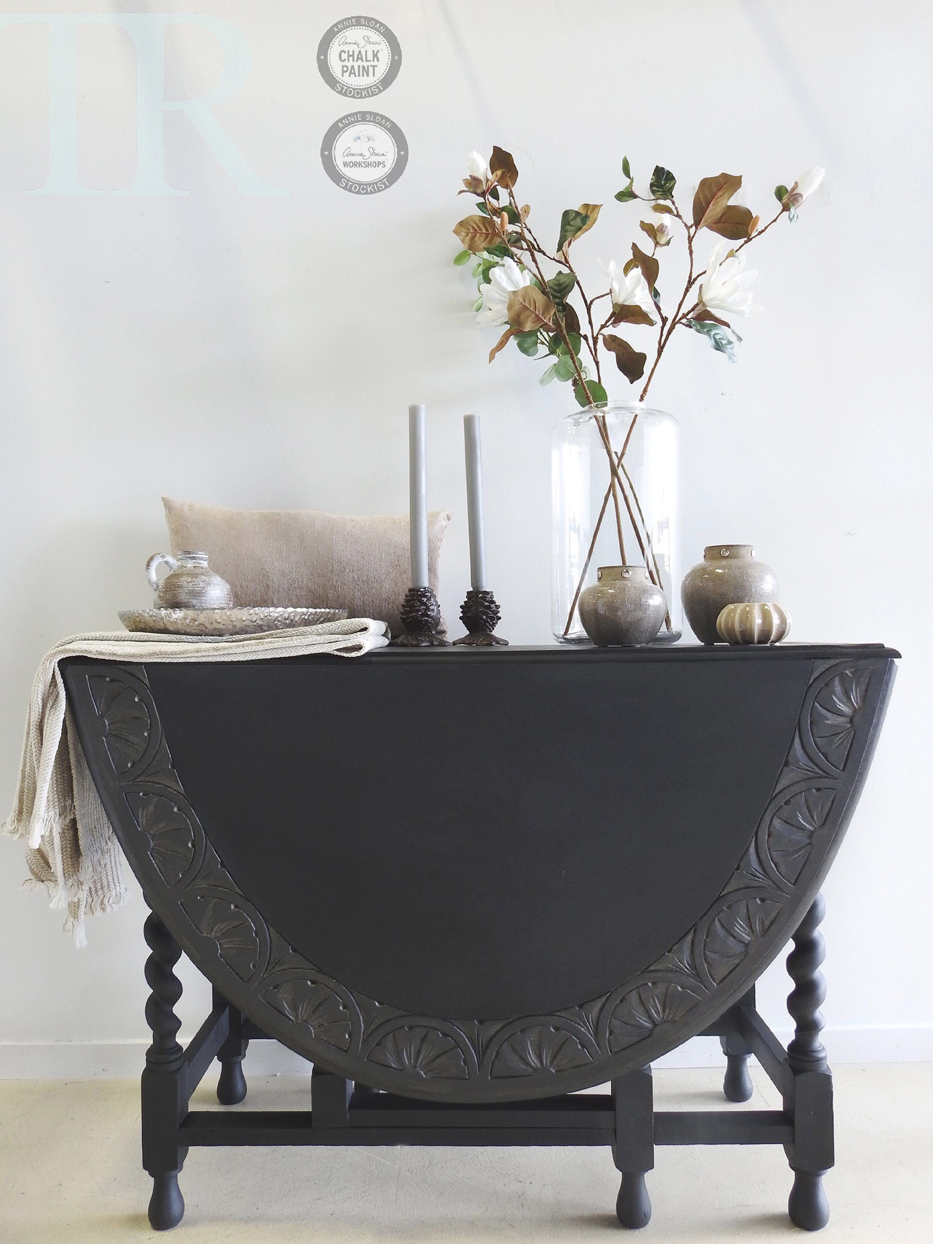 Not For Sale - Delia: Carved oak gate leg drop leaf table