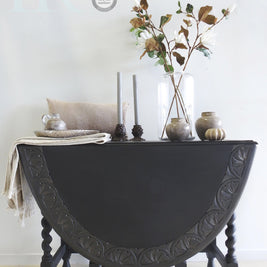 Not For Sale - Delia: Carved oak gate leg drop leaf table