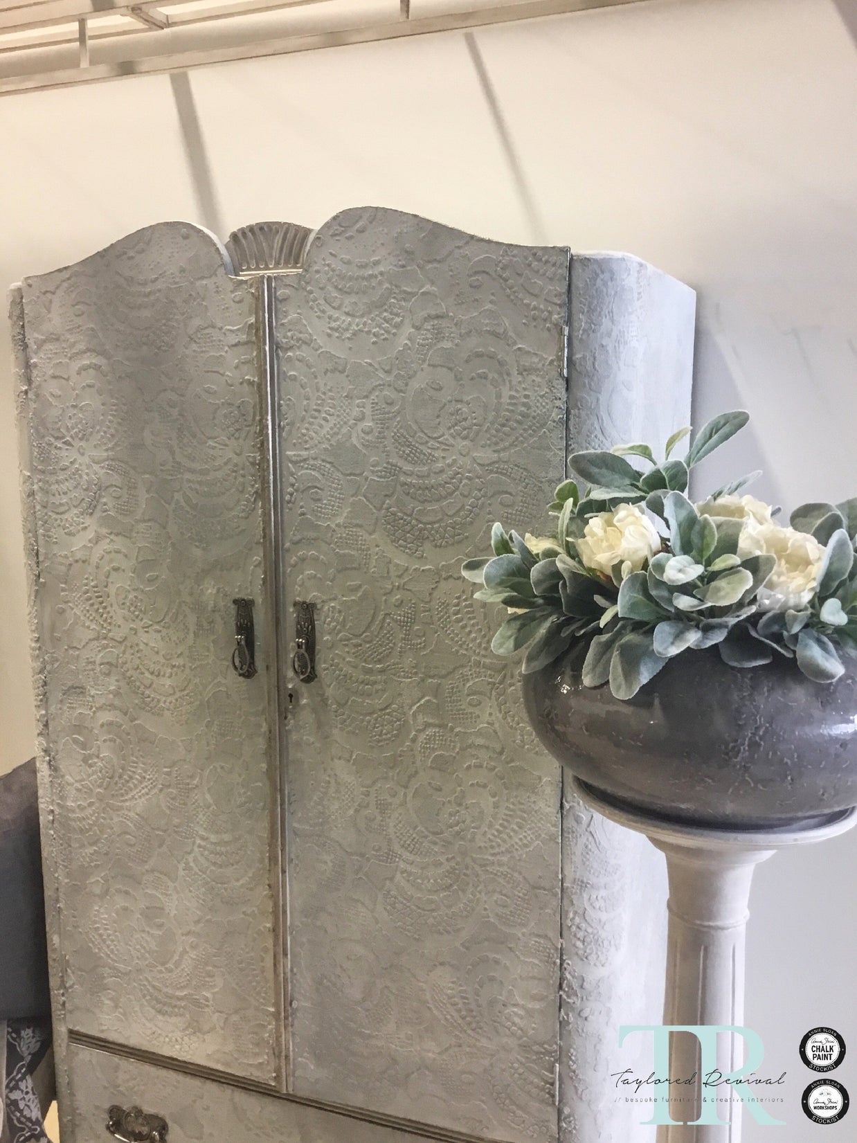 Not For Sale - Grace : stencilled and hand painted wardrobe