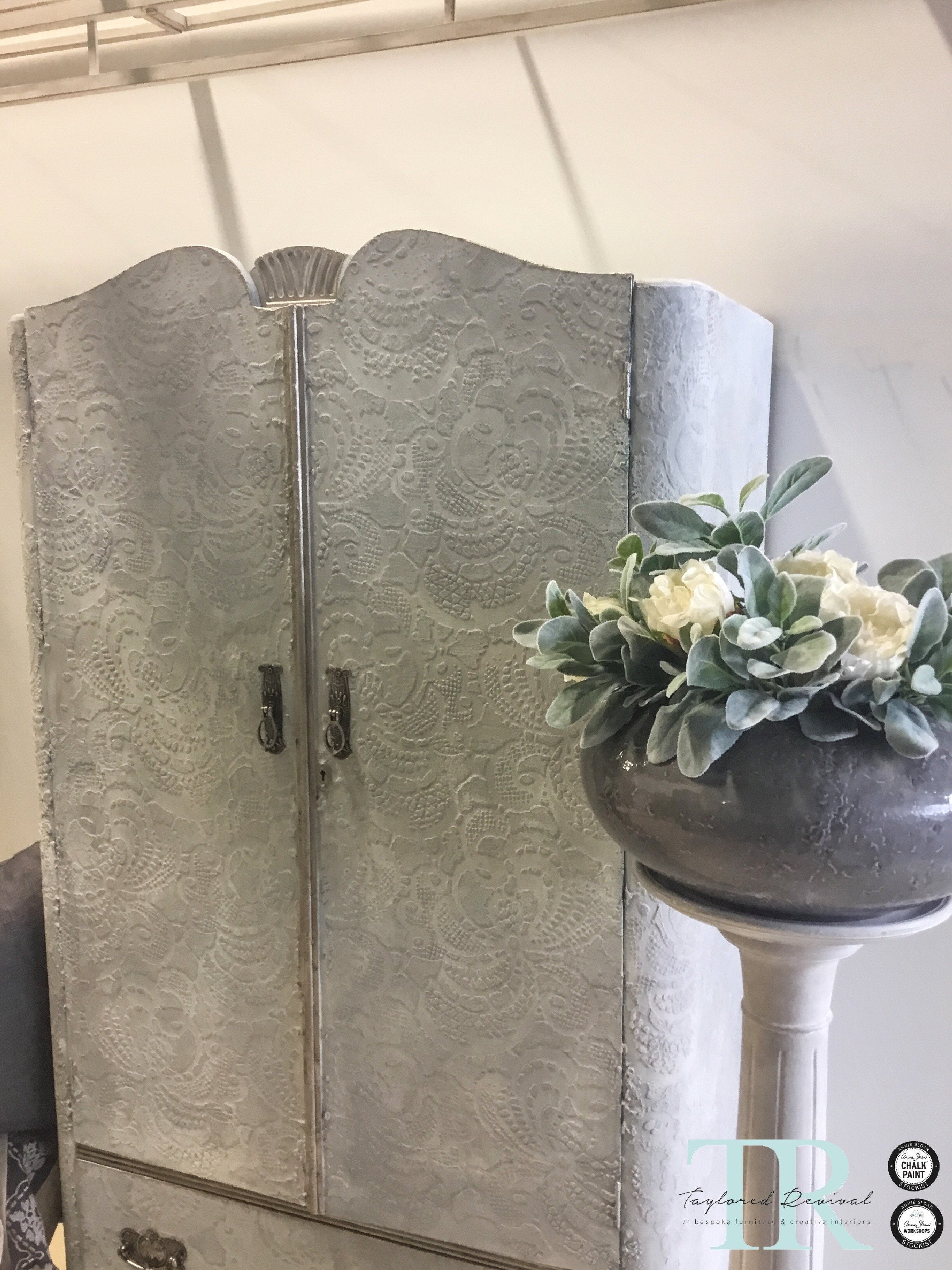 Not For Sale - Grace : stencilled and hand painted wardrobe