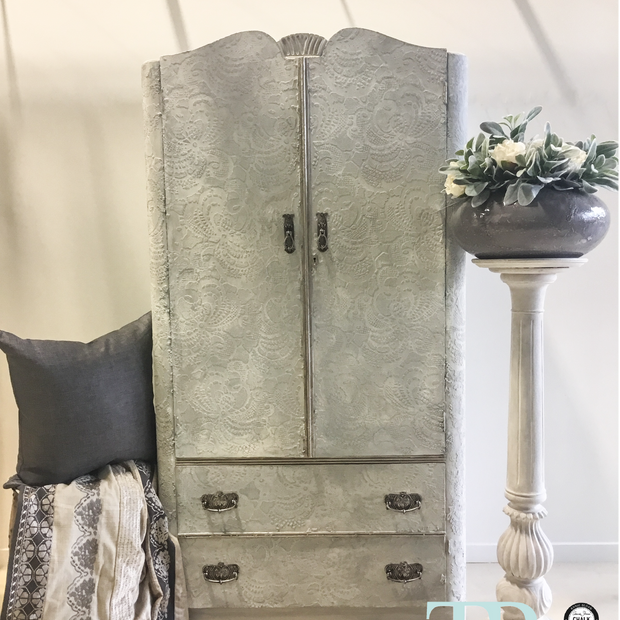 Not For Sale - Grace : stencilled and hand painted wardrobe