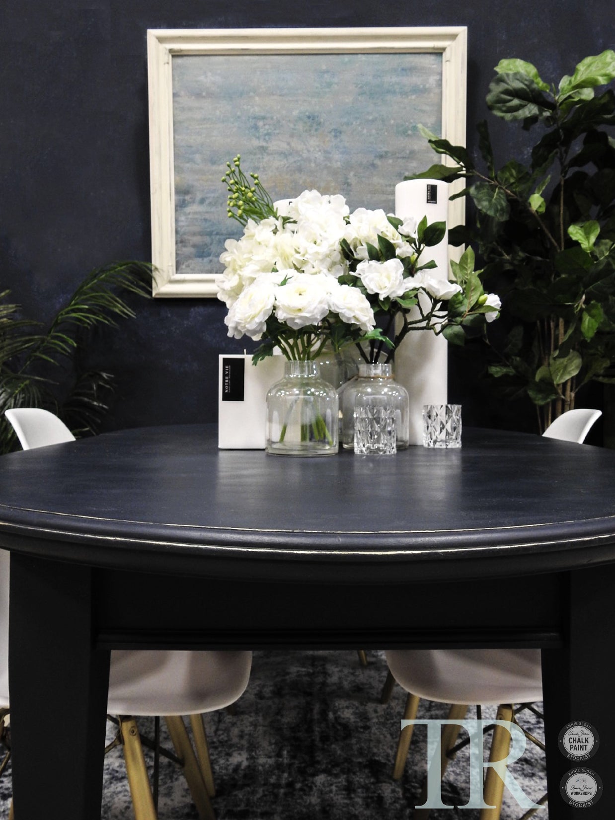 Not For Sale - Nila : Deep blue dining table