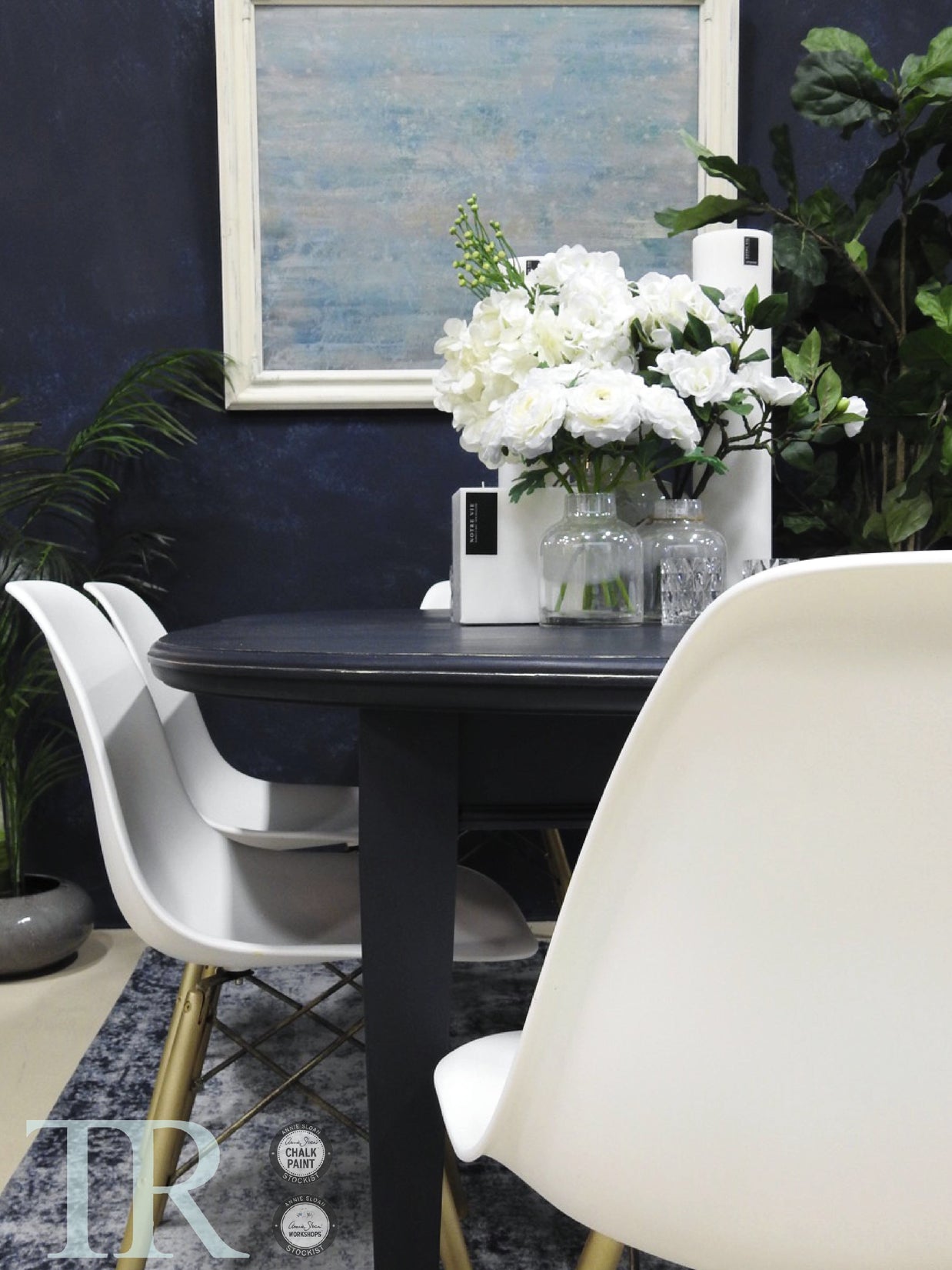 Not For Sale - Nila : Deep blue dining table