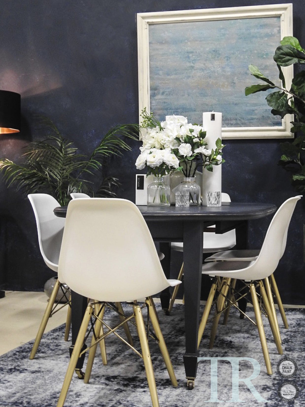 Not For Sale - Nila : Deep blue dining table