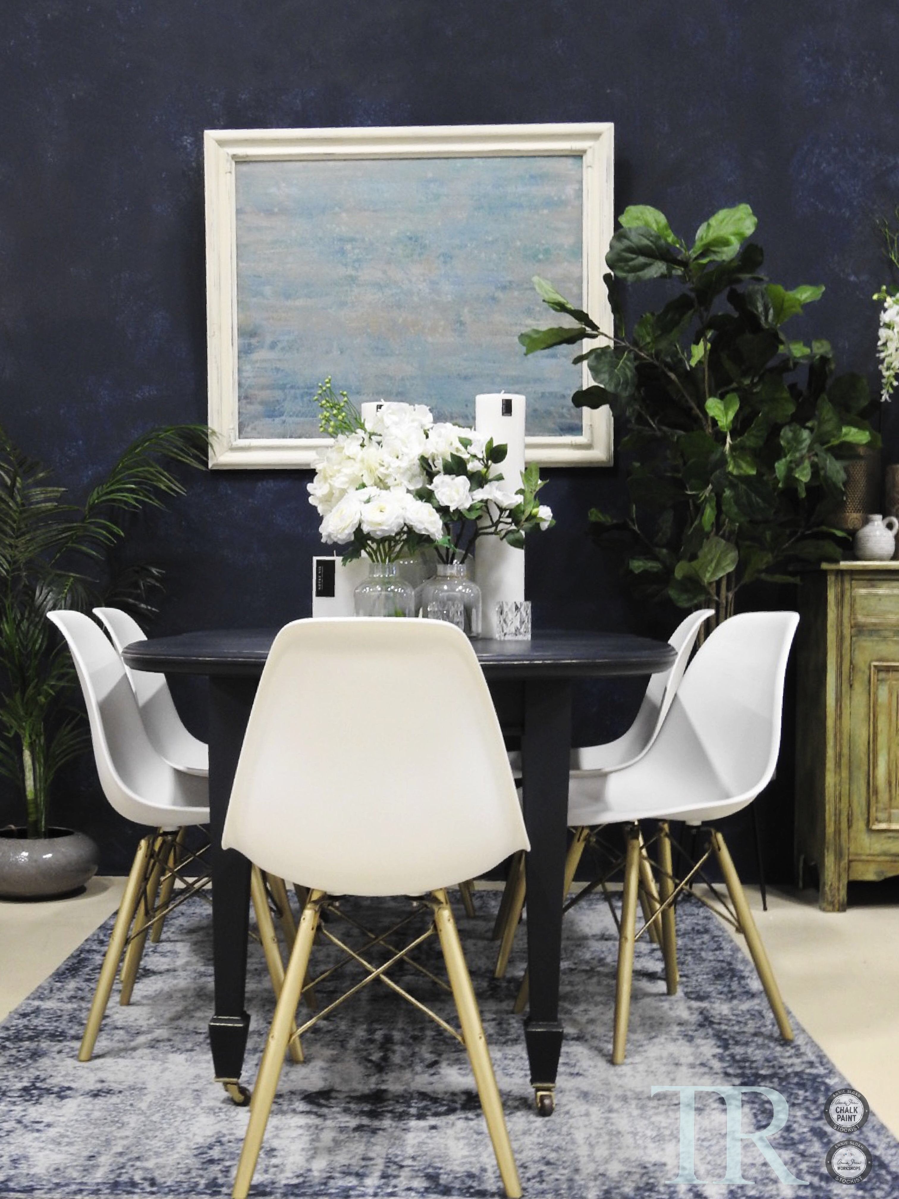 Not For Sale - Nila : Deep blue dining table
