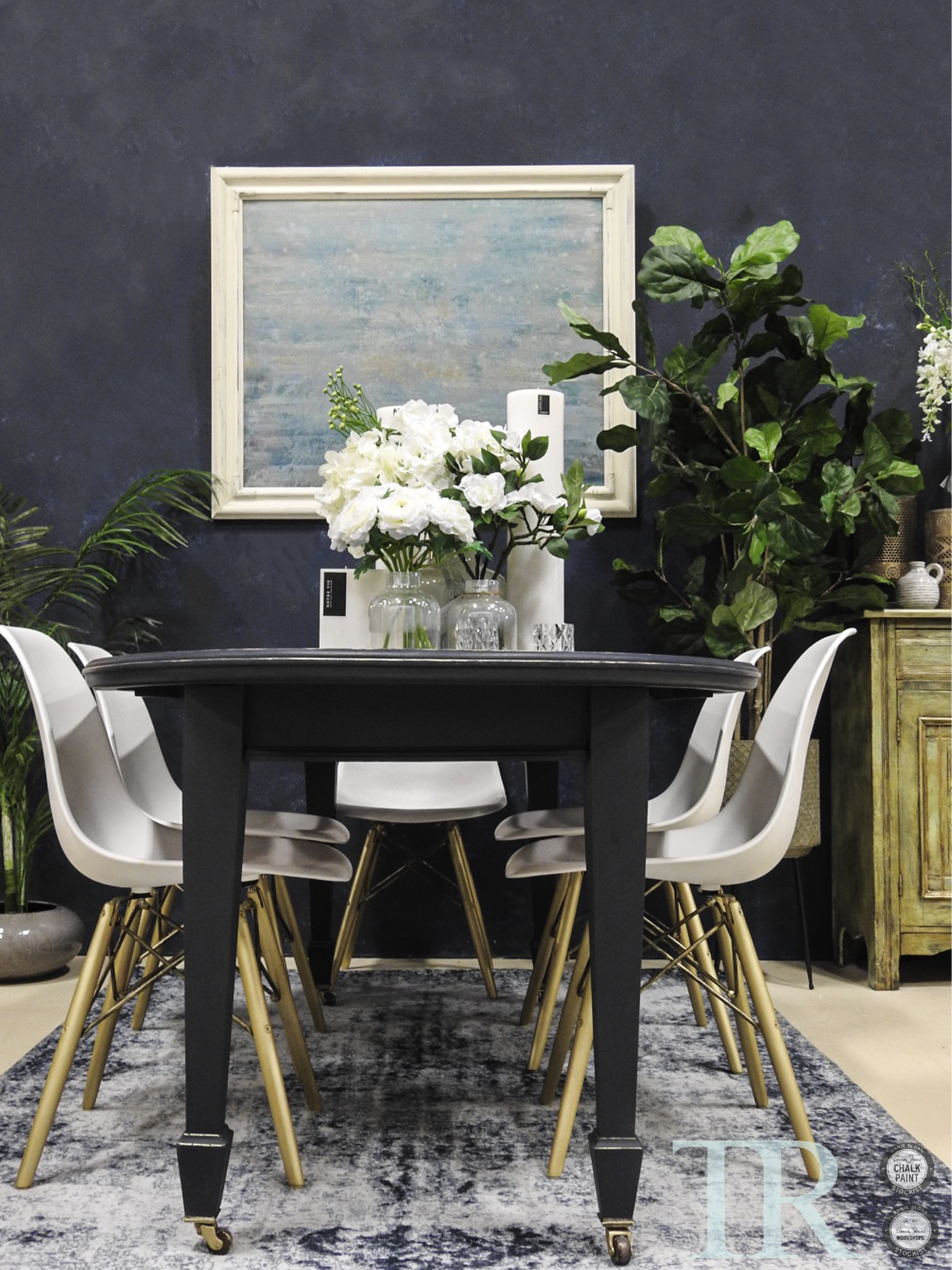 Not For Sale - Nila : Deep blue dining table