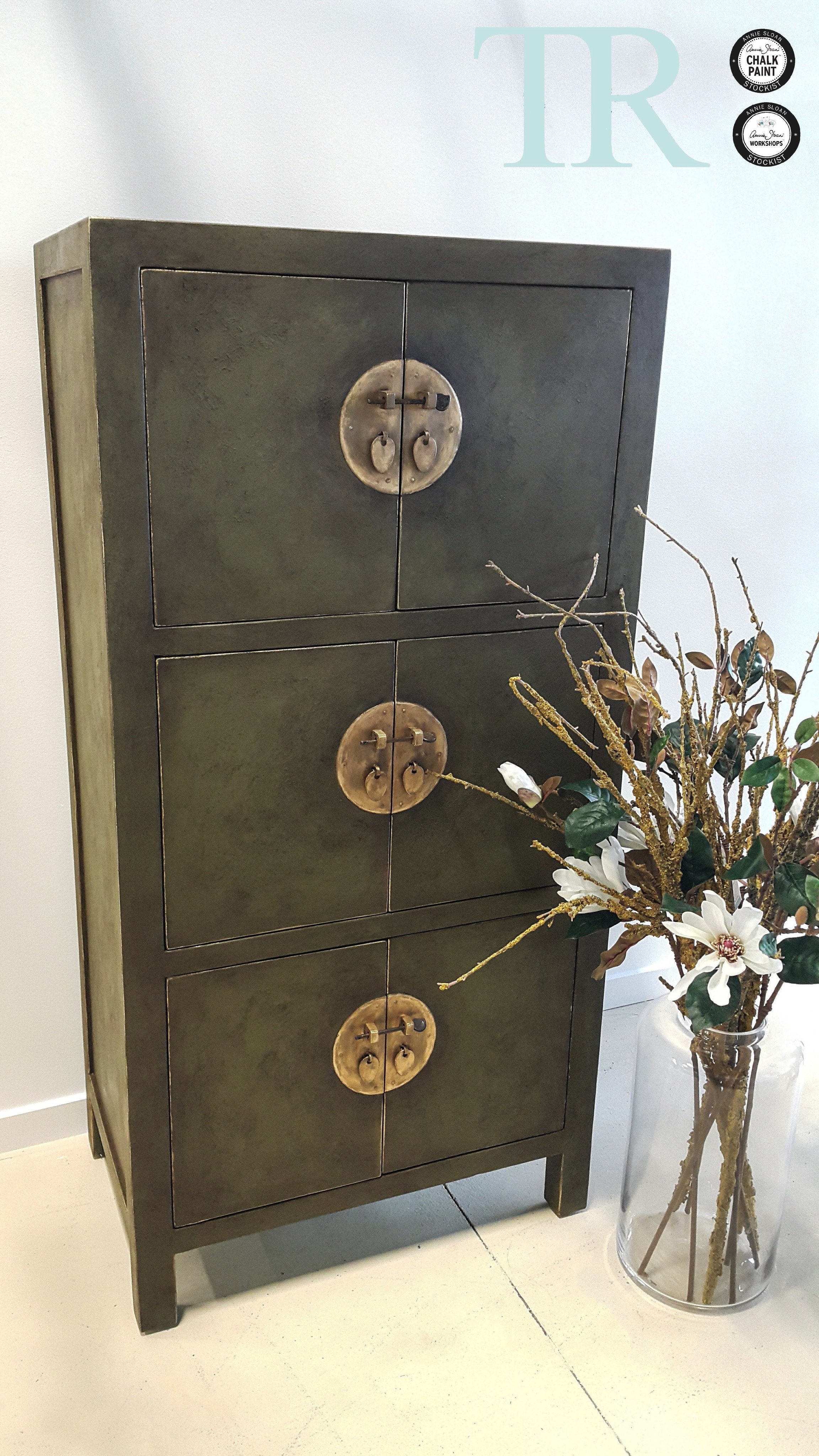 Not For Sale - Commissioned Oriental Style Piece in Olive