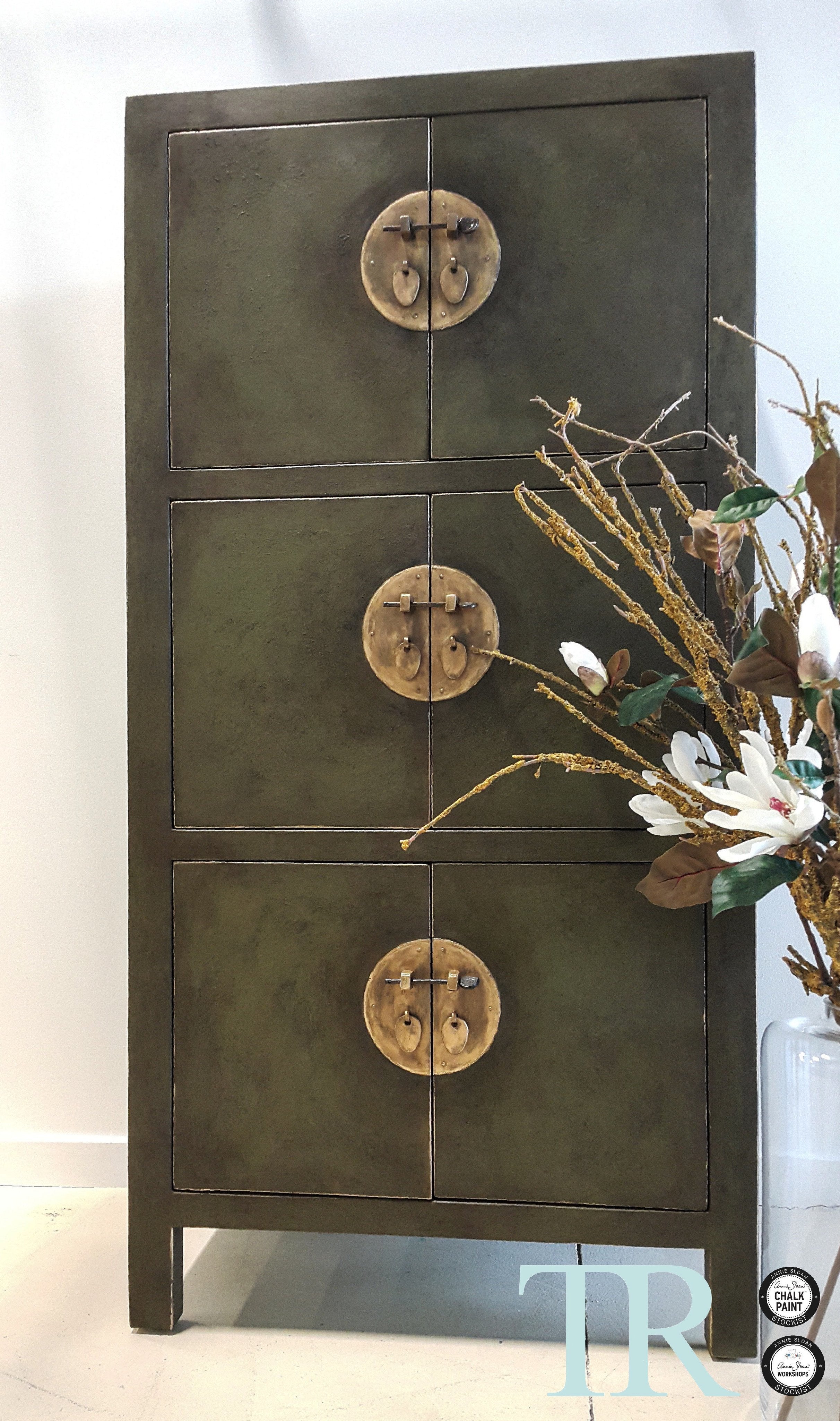 Not For Sale - Commissioned Oriental Style Piece in Olive