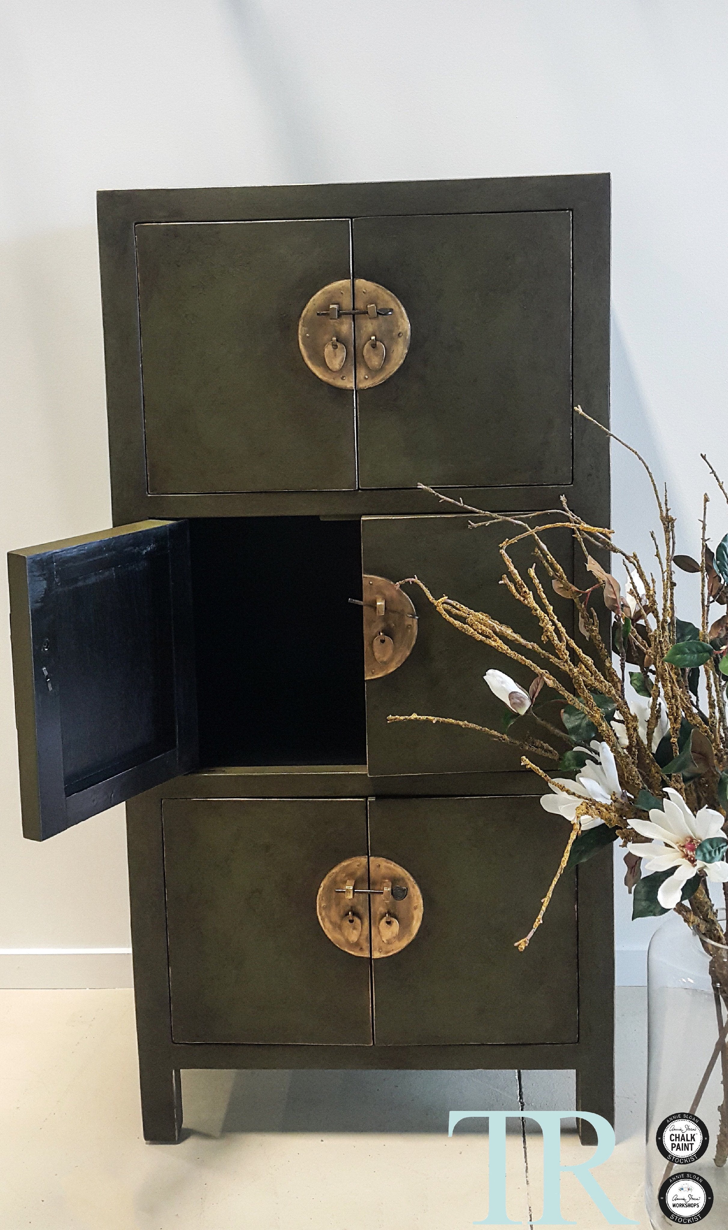 Not For Sale - Commissioned Oriental Style Piece in Olive