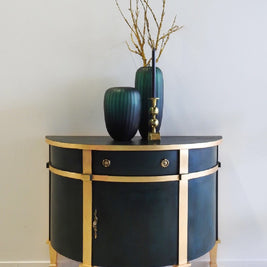 Not For Sale - Nicola : Luxe deep green and gold demilune