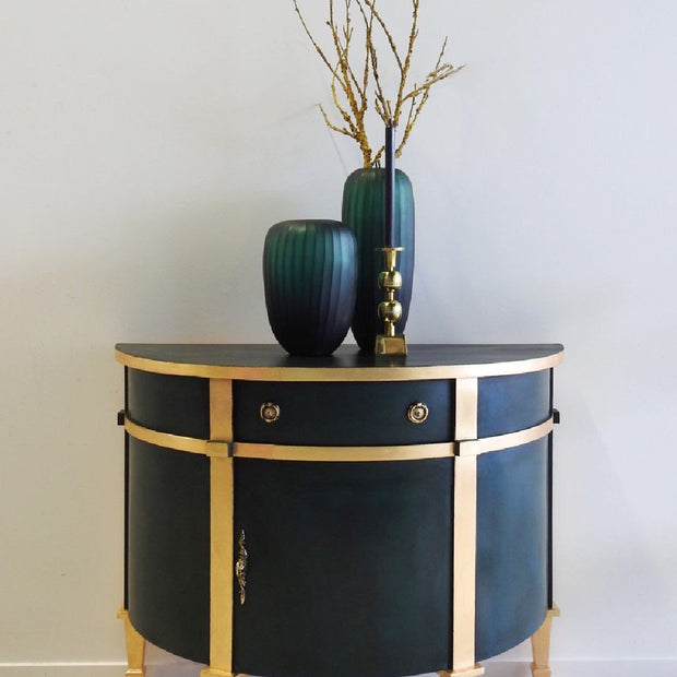 Not For Sale - Nicola : Luxe deep green and gold demilune
