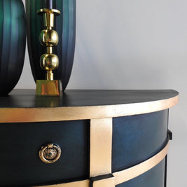 Not For Sale - Nicola : Luxe deep green and gold demilune