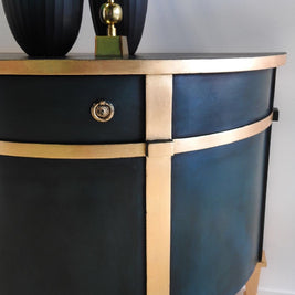 Not For Sale - Nicola : Luxe deep green and gold demilune