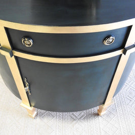 Not For Sale - Nicola : Luxe deep green and gold demilune