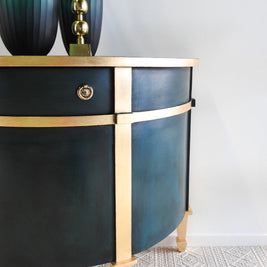 Not For Sale - Nicola : Luxe deep green and gold demilune