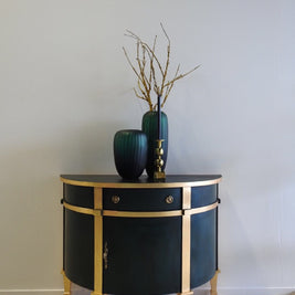 Not For Sale - Nicola : Luxe deep green and gold demilune