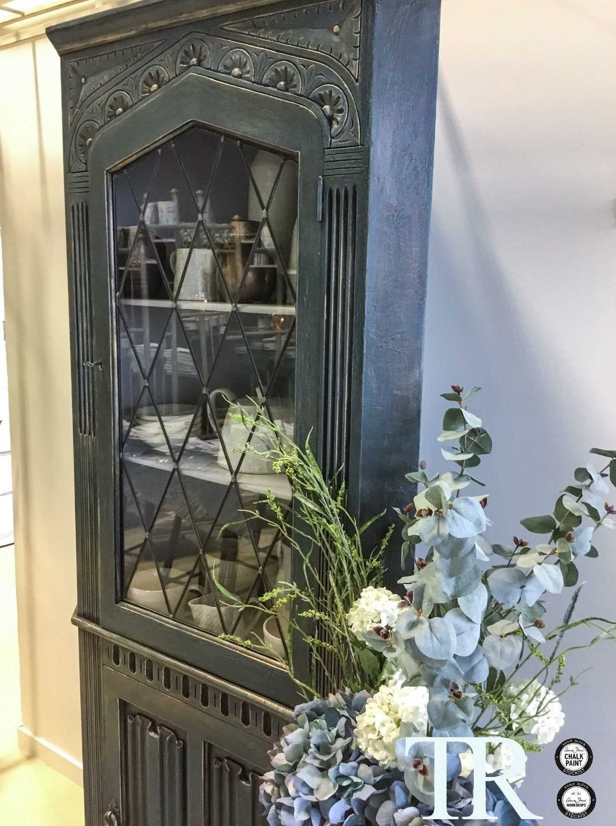 Not For Sale - Commissioned Corner Unit in Aubusson Blue