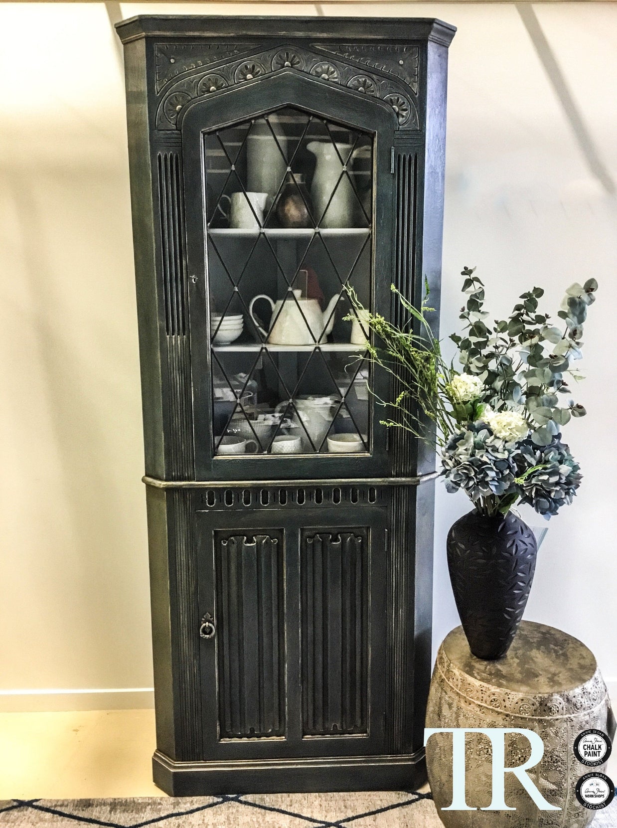 Not For Sale - Commissioned Corner Unit in Aubusson Blue
