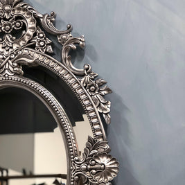 Not For Sale - Eugenia: Ornate oval sectional bevelled mirror