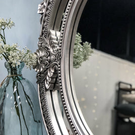 Not For Sale - Eugenia: Ornate oval sectional bevelled mirror