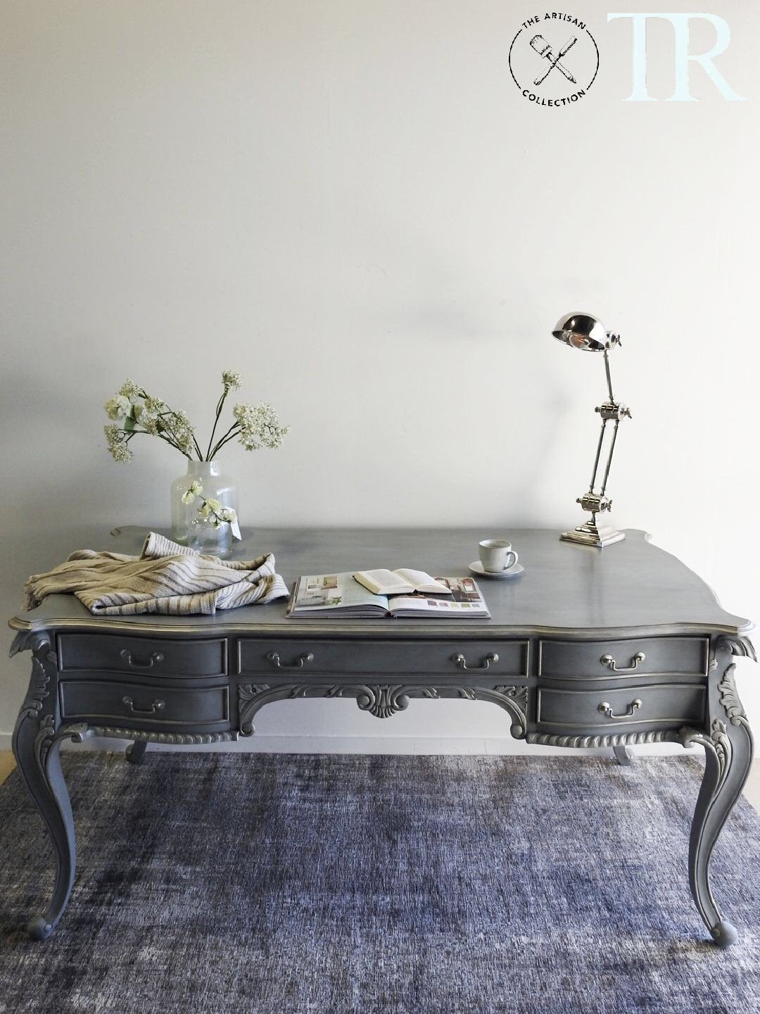 Not For Sale - Natalia : French style desk with 5 drawers