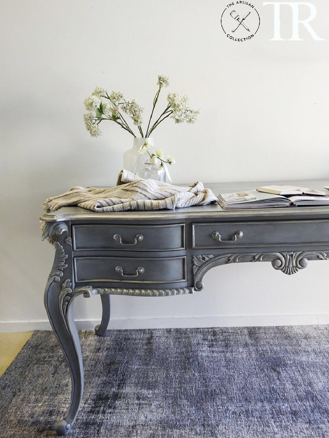 Not For Sale - Natalia : French style desk with 5 drawers