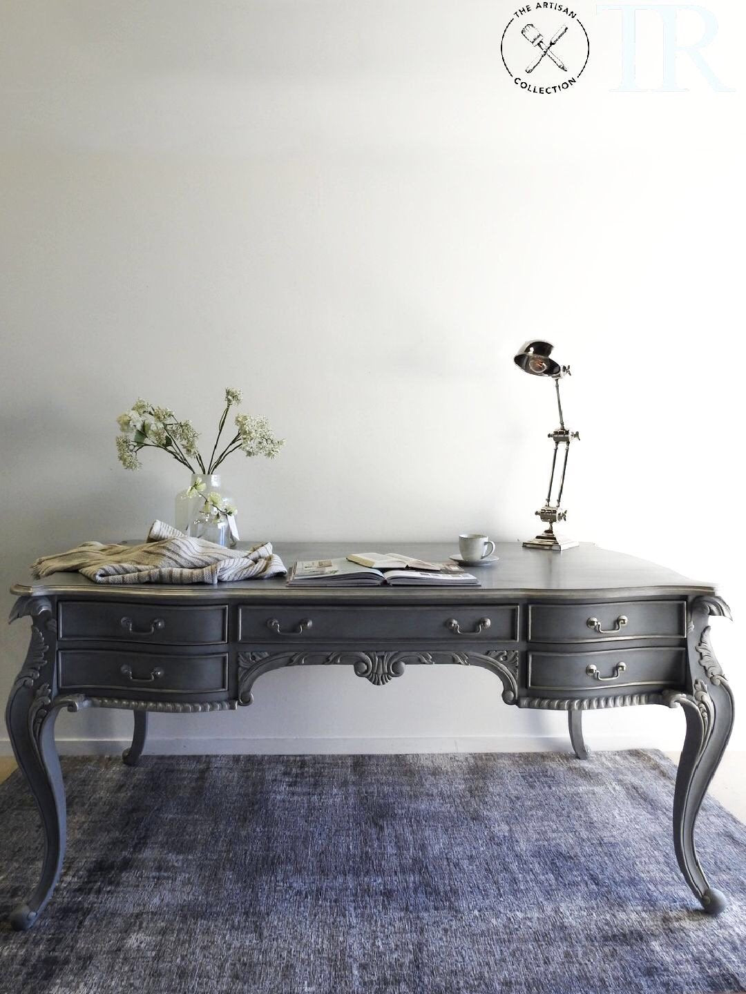 Not For Sale - Natalia : French style desk with 5 drawers