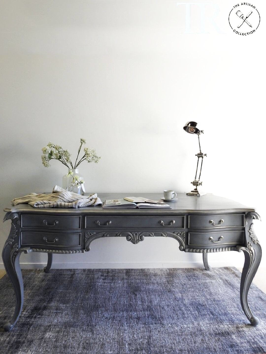 Not For Sale - Natalia : French style desk with 5 drawers